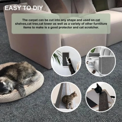 Self-Adhesive Carpet Cats Scratch Board Wall Anti Cat Scratch Sofa Diy Cats Scratch Board Sofa Protection Paws Sharpen Trimmable