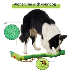 Dog Puzzle Toy Plush Sound Toys Foldable Snail Sniffing Interactive Squeak Food Molar Dog Pet Toy Supplies for Foraging Training