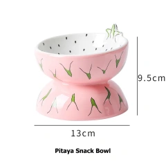 LONMOE Cute Fruit Shape Cat Bowl High Quality Ceramics Cat Bowl Pet Supplies Cat Food And Water Feeder Pet Accessories