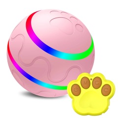 Interactive Dog Toys Ball, Active Wicked Dog Ball with Remote Control, Automatic Rolling Bouncing Dog Ball with Light