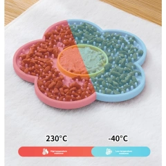 Pet Supplies Cat Licking Pad Pentagram Sun Flower Shape Silicone Dog Licking Plate Cute Pet slow licking mat dog bowl cat bowl