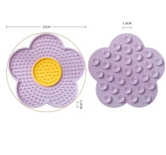 Pet Supplies Cat Licking Pad Pentagram Sun Flower Shape Silicone Dog Licking Plate Cute Pet slow licking mat dog bowl cat bowl