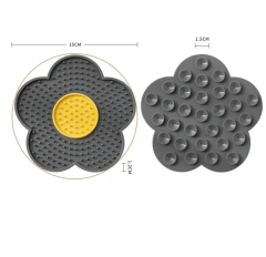 Pet Supplies Cat Licking Pad Pentagram Sun Flower Shape Silicone Dog Licking Plate Cute Pet slow licking mat dog bowl cat bowl