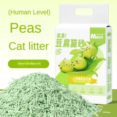6LTofu Cat litter deodorizing litter for adult cats kittens flushable toilet pea cat litter Dust-Free Milk Flavored Easy Clean