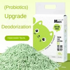 6LTofu Cat litter deodorizing litter for adult cats kittens flushable toilet pea cat litter Dust-Free Milk Flavored Easy Clean