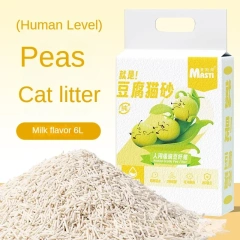 6LTofu Cat litter deodorizing litter for adult cats kittens flushable toilet pea cat litter Dust-Free Milk Flavored Easy Clean