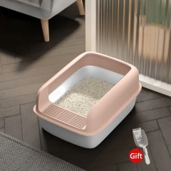 Kitty Litter Box Small Size Pet Sandbox for Cat Anti-Splash Cats Toilet Pet Sandbox Kitten Tray Bedpan Cleaning Cat Supplies
