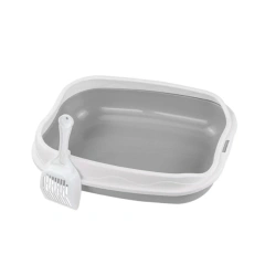 Cat Litter Box for Small Animals Rabbit Cat Sandbox Container Easy to Install Semi Enclosed Cat Sand Basin Kitten Toilet