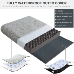 Plush Rectangle Pet Nest Cotton Deep Sleep Dog Sofa Bed Pet Supplies Fluffy Super Soft Winter Warm Dog Beds Sleeping Cushion
