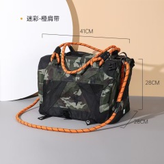Camouflage Cat Bag for Going Out Portable Diagonal Straddle Handheld Cat Bag Dog Backpack Carrier