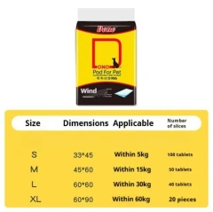 Pet Urine Pads Dog Large Number of Disposable Deodorant Thickened Diapers Diaper Pads Septum Diaper Pet Diapers Dog Urine Pads