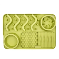 Slow Feeder Upgraded 3 in 1 Dog Bowls Dog Licking Mat With Suction Cups For Anxiety Relief Perfect For Pet Food Yogurt BPA Free