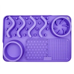 Slow Feeder Upgraded 3 in 1 Dog Bowls Dog Licking Mat With Suction Cups For Anxiety Relief Perfect For Pet Food Yogurt BPA Free