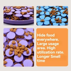 Silicone Pet Licking Pad Nonslip Slow Feeder Dog Bowls Dog Supplies Licking and Smelling Pad Pet Feeder Slow Eating Dish Bowl