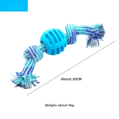 Pet dog toy cotton rope double knot ball bite-resistant tooth cleaning toy ball pet toy biteable Amazon hot style