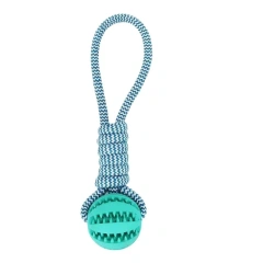 Pet Treat Balls with Rope Interactive Dog Rubber Leaking Balls Toy for Small Large Dogs Chewing Bite Resistant Toys Pet Supplies