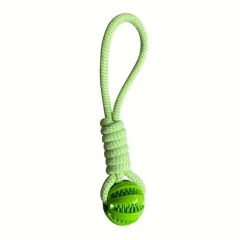 Pet Treat Balls with Rope Interactive Dog Rubber Leaking Balls Toy for Small Large Dogs Chewing Bite Resistant Toys Pet Supplies