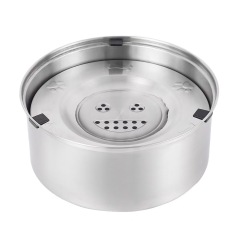 Big Capacity Stainless Steel Dog Floating Bowl, No Spill Anti-Splash Dog Water Dispenser, Non-Slip Dog Cat Pet Water Feeder Bowl