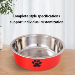 Customize Factory Wholesale Eco-Friendly Cat Dog Feeder Bowl Stainless Steel Pet Water & Food Bowl for Small Animals Sublimation