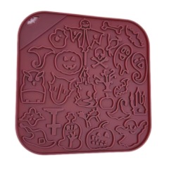 New Halloween Dog Lick Mat with Suction Cups Silicone Licking Pad Slow Feeder Dog Licking Mat