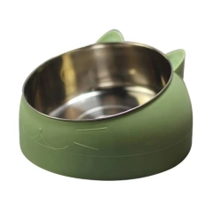 200ML Cat Dog Bowl Raised Non Slip Puppy Base Cat Food Drinking Water Feeder Tilt Safeguard Neck Pet Bowl Pets Supplies