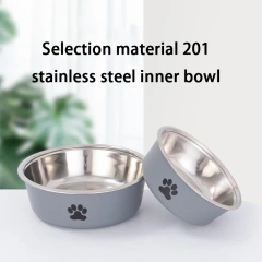 Customize Factory Wholesale Eco-Friendly Cat Dog Feeder Bowl Stainless Steel Pet Water & Food Bowl for Small Animals Sublimation