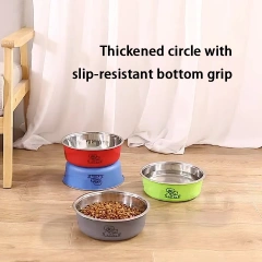 Customize Factory Wholesale Eco-Friendly Cat Dog Feeder Bowl Stainless Steel Pet Water & Food Bowl for Small Animals Sublimation