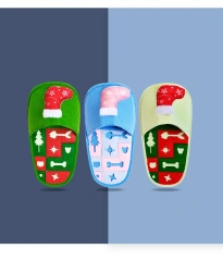 Christmas Pet Dog Shoese Mat Puzzle Plush Dog Toys for Small Medium Dog Slow Food Toys Feeding Bowl Food Dispenser Treats Pad