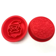 Silicone Christmas Design Pet Slow Feeding Bowl, Dog Licking Bowl With Suction Cup, Non-slip Bite Resistant Dog Placemat