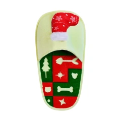 Christmas Pet Dog Shoese Mat Puzzle Plush Dog Toys for Small Medium Dog Slow Food Toys Feeding Bowl Food Dispenser Treats Pad