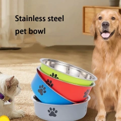 Customize Factory Wholesale Eco-Friendly Cat Dog Feeder Bowl Stainless Steel Pet Water & Food Bowl for Small Animals Sublimation
