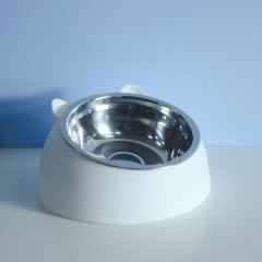 200ML Cat Dog Bowl Raised Non Slip Puppy Base Cat Food Drinking Water Feeder Tilt Safeguard Neck Pet Bowl Pets Supplies