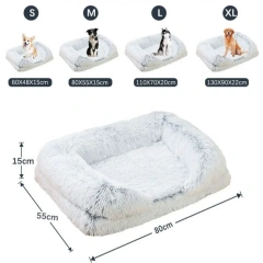 Large Dog Bed Plush Ring Cat Puppy Winter House Sleeping Mats On The Floor Sofa Cat Bed Dog Kennel Mattress Pad Pet Supplies