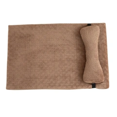 Warm Calming Dog Bed with Pillow Fluffy Plush Dog Mat for Dog with Removable Washable Cover for Large Medium Small Dogs and Cats