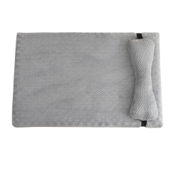 Warm Calming Dog Bed with Pillow Fluffy Plush Dog Mat for Dog with Removable Washable Cover for Large Medium Small Dogs and Cats