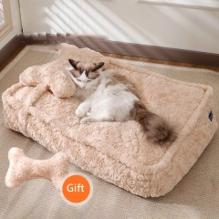Winter Warm Pet Dog Bed Comfortable Pet Sleeping Bed for Small Medium Dogs Soft Detachable Puppy Bed Dog Accessories