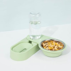 Rabbit Drinking Fountain Food Bowl Two-in-one Chinchilla Guinea Pig Automatic Water Feeding Feeder Food Box Bowl Anti-knock