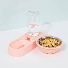 Rabbit Drinking Fountain Food Bowl Two-in-one Chinchilla Guinea Pig Automatic Water Feeding Feeder Food Box Bowl Anti-knock