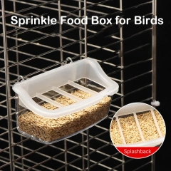 Parrot Feeder Drinker Bird Supplies Cage Birds Water Hanging Bowl Box Pet Plastic Food Container