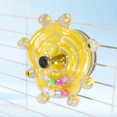 Bird Parrot Interactive Toy Bird Turntable Hang Toys Sounding Ball Toys Stand Playing Cage Accessories Pet Supplies