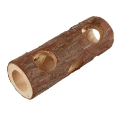 Hamster Natural Wooden Tunnels Tubes Bite-resistant Hideout Tunnel Molar Toy For Indoor Cats Dogs Drop Shipping