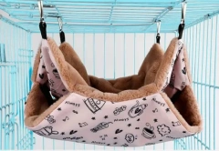 Hammock For Rats Double Thick Plush Warm Bed For Hamster House Nest Sleeping Bag Hanging Tree Beds Guinea Pig Hamster Cage