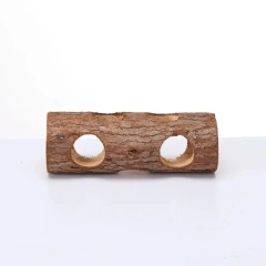 Hamster Natural Wooden Tunnels Tubes Bite-resistant Hideout Tunnel Molar Toy For Indoor Cats Dogs Drop Shipping
