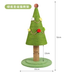 Cat Tree Tower Christmas Tree Cat Tower Sisal Cat Scratching Post with Ball Cat Scratching Board Christmas Gift for Indoor Cat