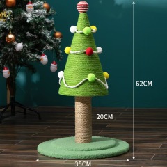 Cat Tree Tower Christmas Tree Cat Tower Sisal Cat Scratching Post with Ball Cat Scratching Board Christmas Gift for Indoor Cat
