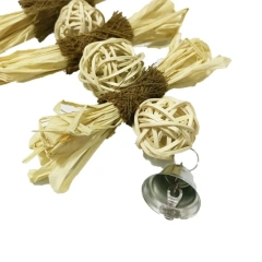 Natural Parrot Chew Toy for Pet Bird Macaw Parakeet Lovebird Bite Swing Cage Toy Loofah Vine Ball Cage Bird Hanging Accessories