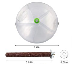 Rotate Parrot Foraging Toy Creative Chewing Bird Bite Toy Wheel Shape Birds Puzzle Feed Food Box Parakeet Cockatiel Conure