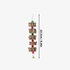 Natural Wooden Parrot Bird Toy Wood Parrot Chew Toy Chewing Cardboard Destroy Birds Toy Bird Cage Decoration Bird Supplies D9252