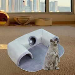 Cat Bed Toy Tunnel Cat Activity Center Ferrets Rabbit Bed Tunnels Cat Tunnel Tubes Toy for Hamster Rabbit Cats Small Animals