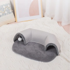 Cat Tunnel and Bed Toy Set Comfortable Portable Kitty Training Cat Cave with Ball for Indoor Cat Bunny Outdoor Kitten Rabbit